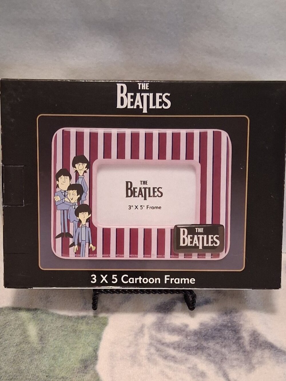 Vintage "THE BEATLES" 3x5 Cartoon Picture Frame — 2004 Apple Corps — New in Box